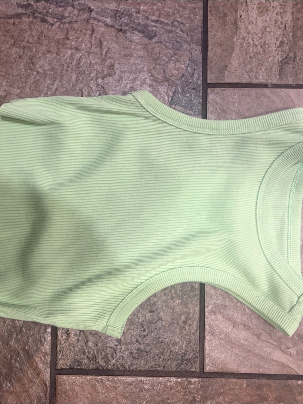 wild fable Light Green Ribbed Tank Top